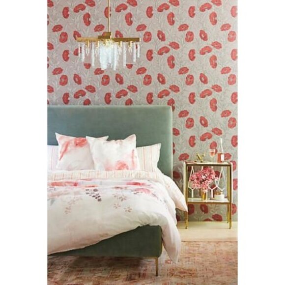 Anthropologie Other - NEW Anthropologie LELIE California King Duvet Cover Floral Watercolor Muted